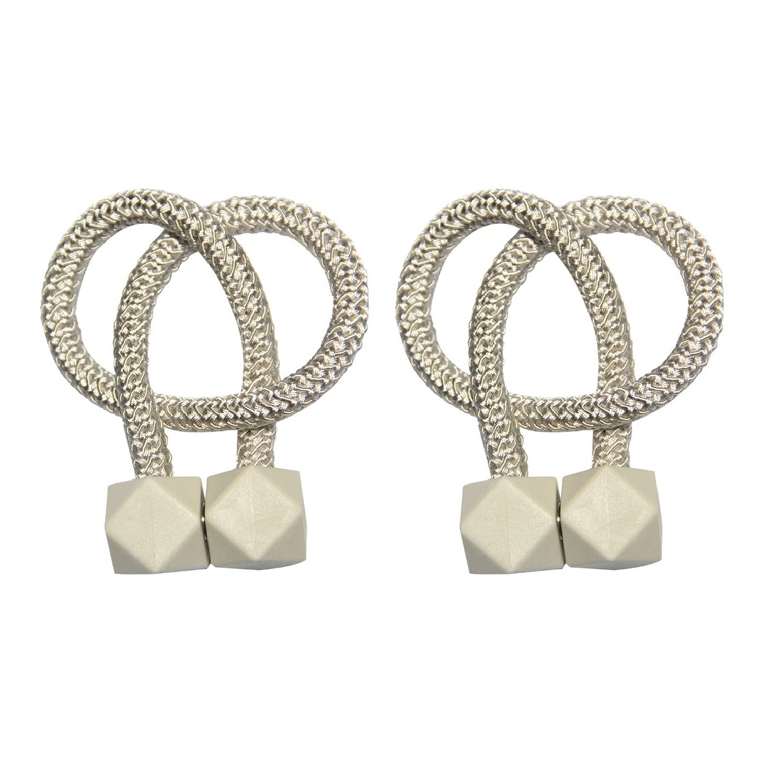 Decorative magnetic curtain tiebacks, 2-piece set, for a chic look. Decorative magnetic curtain tiebacks, 2-piece set, for a chic look.